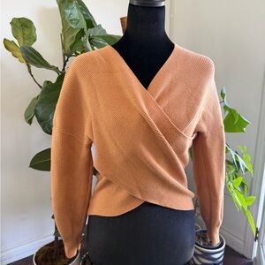 Women's Wrap Sweater - Tan